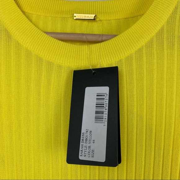 NWT Dodo Bar Or Sara Long Sleeve Open Back Knit Maxi Dress Yellow - Picture 12 of 12